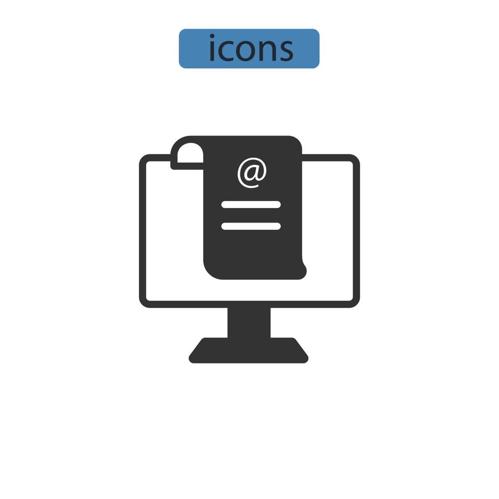 email icons  symbol vector elements for infographic web