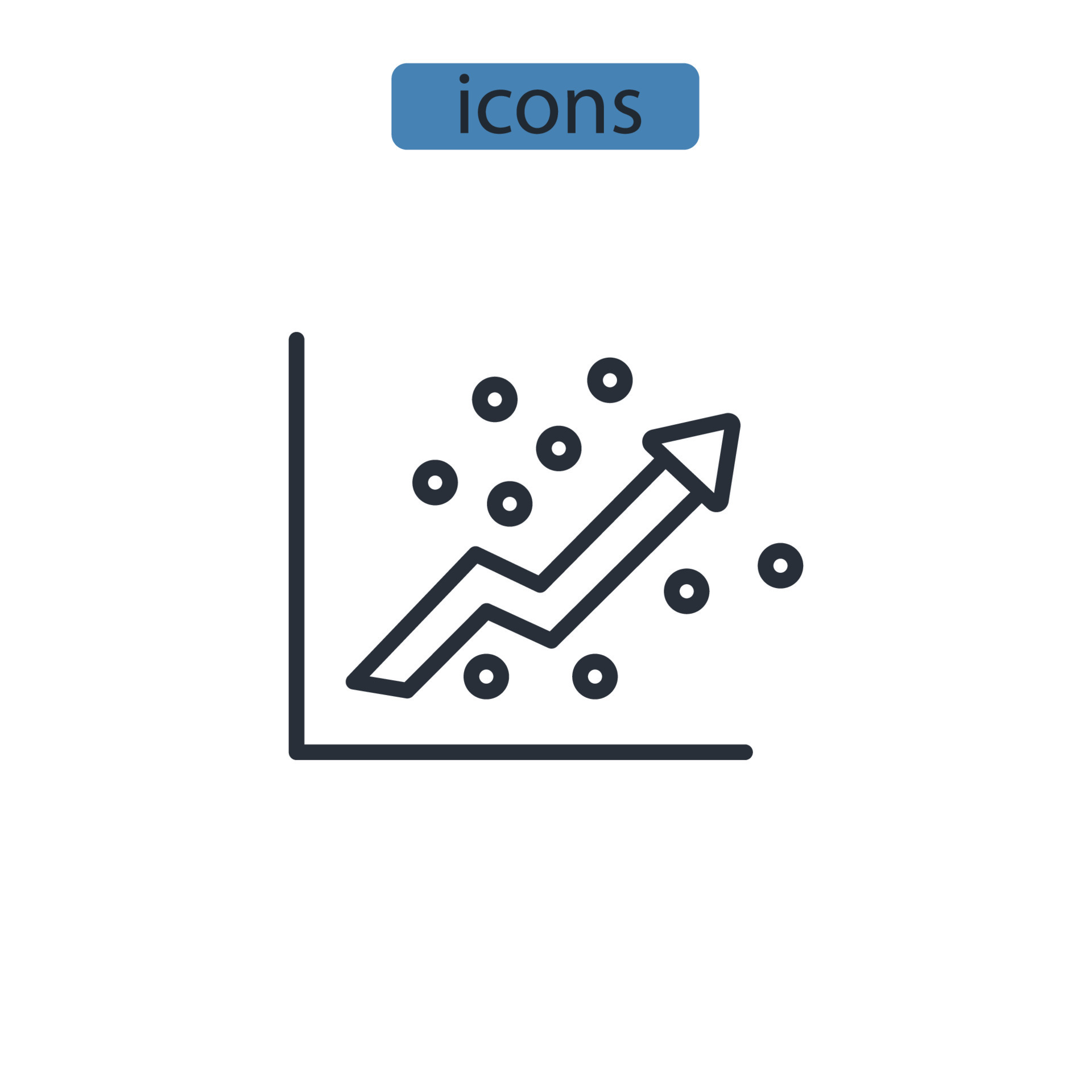 Linear Regression icons symbol vector elements for infographic web ...