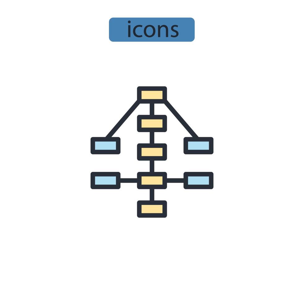 decision tree icons  symbol vector elements for infographic web