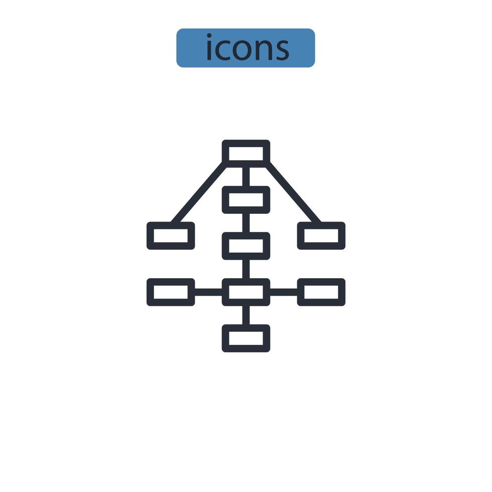 decision tree icons  symbol vector elements for infographic web