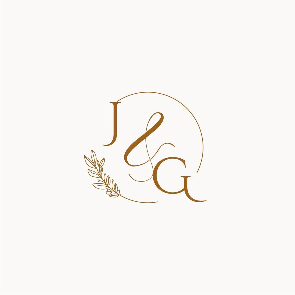 JG initial wedding monogram logo vector