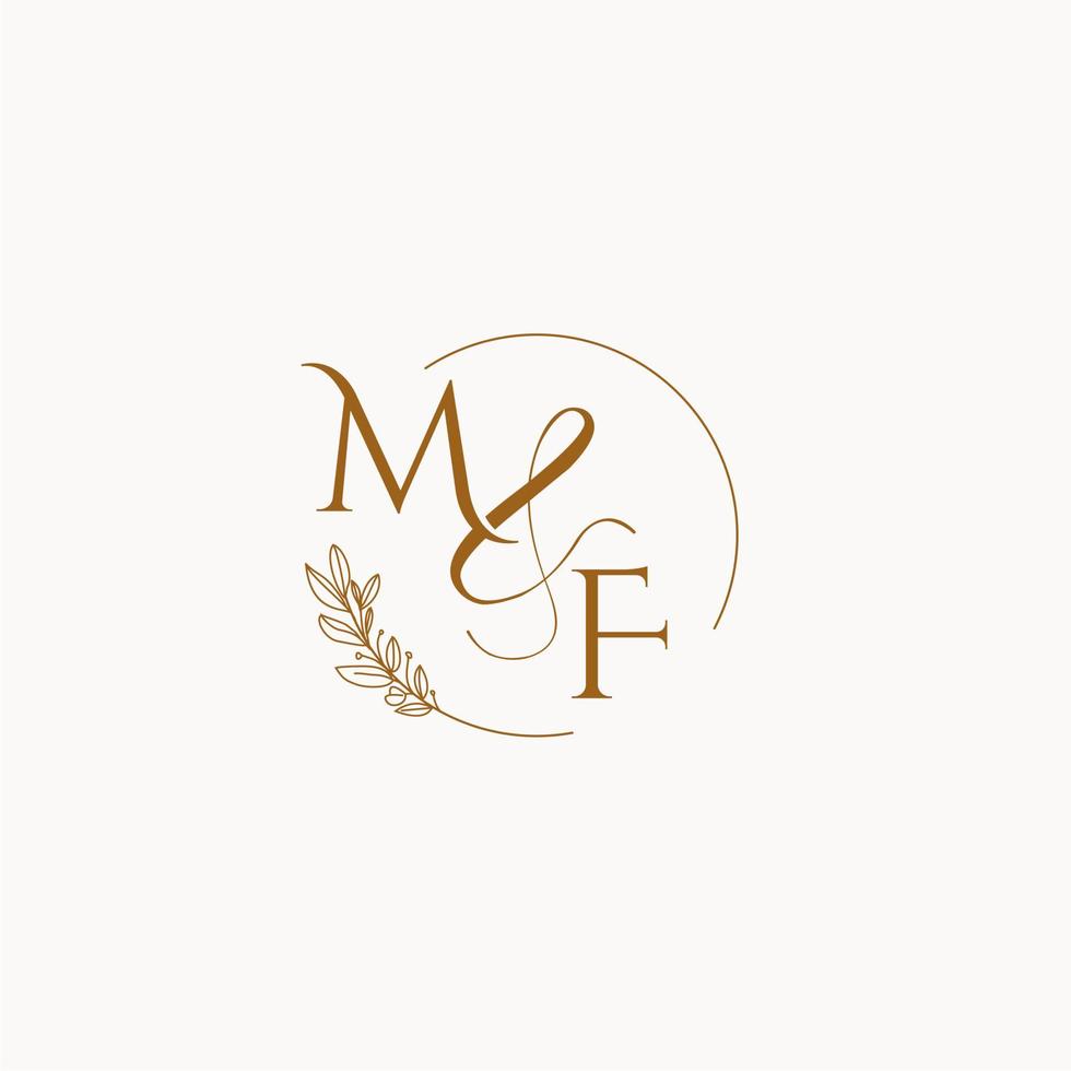 MF initial wedding monogram logo vector