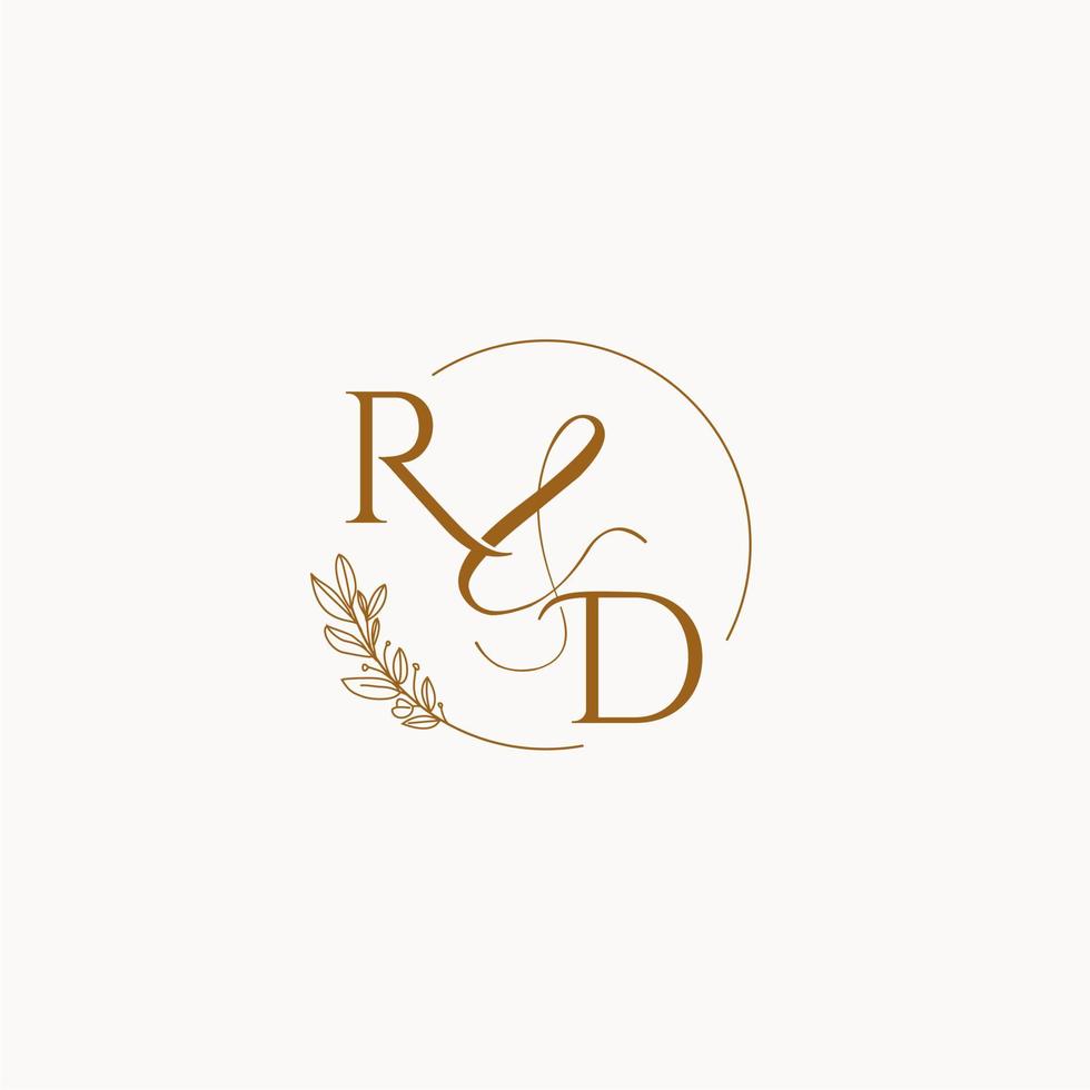 RD initial wedding monogram logo vector