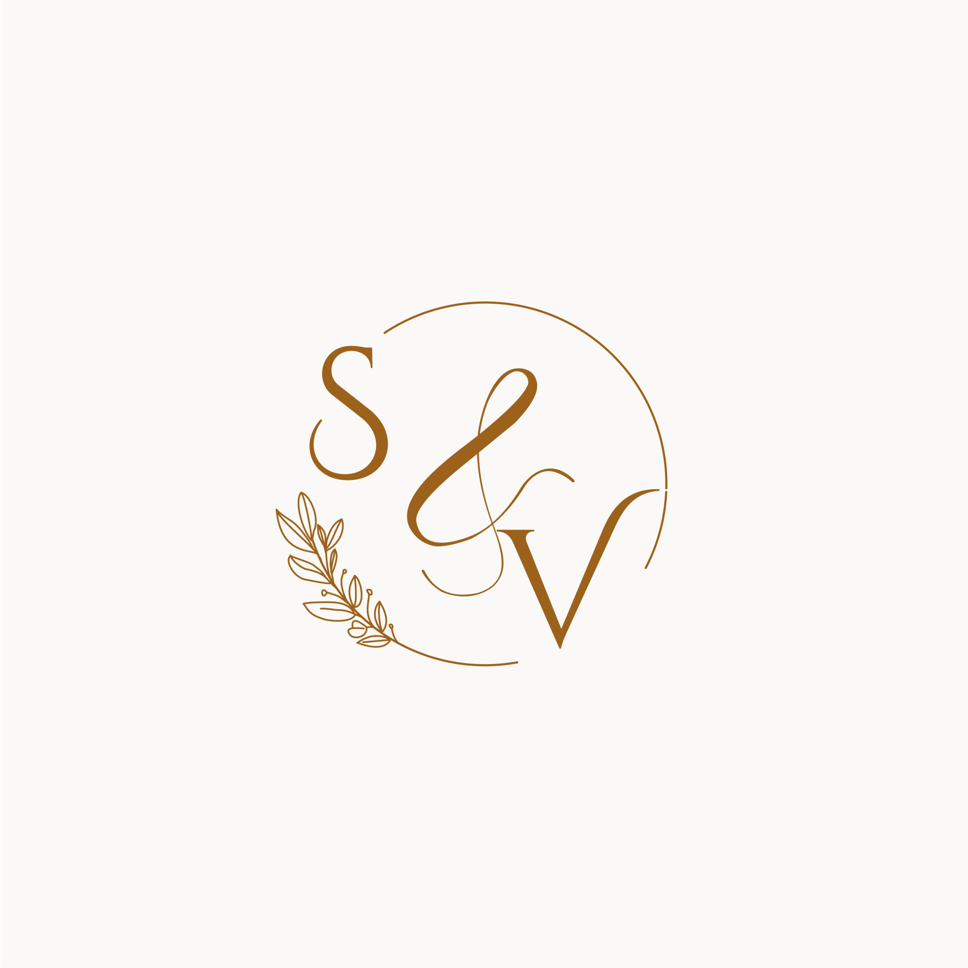 Sv Initial Wedding Monogram Logo 10254253 Vector Art At Vecteezy