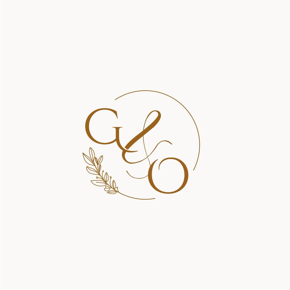GO initial wedding monogram logo vector