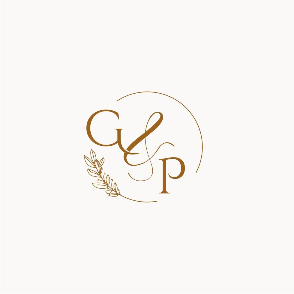 GP initial wedding monogram logo vector