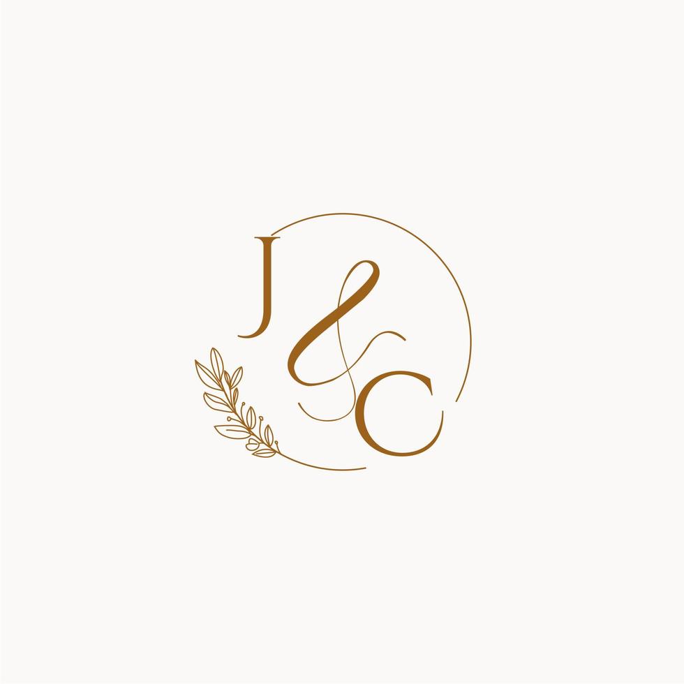 JC initial wedding monogram logo vector