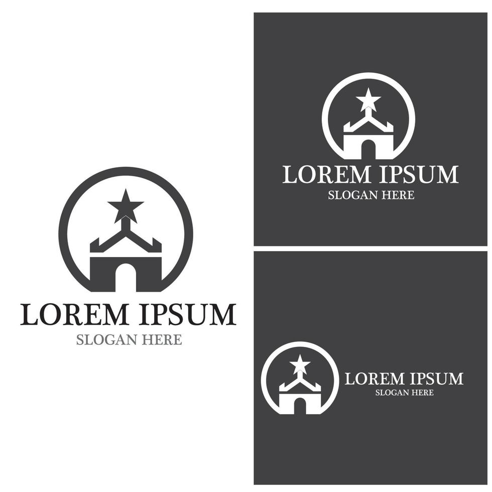 Fortress icon and symbol vector template