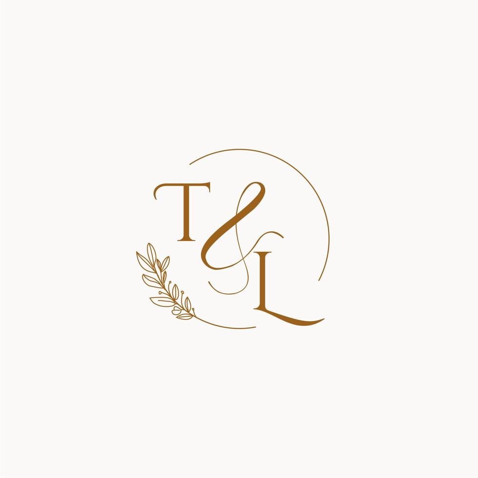 TL initial wedding monogram logo vector