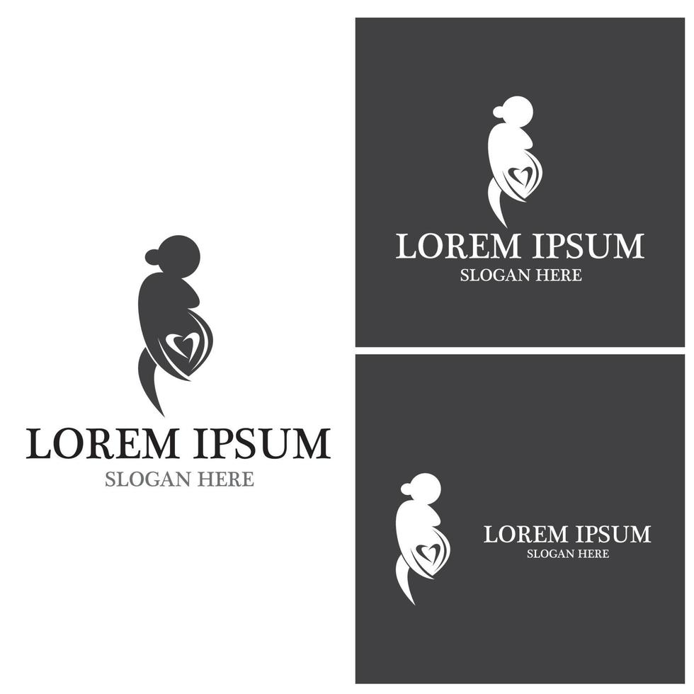 Pregnant template vector icon
