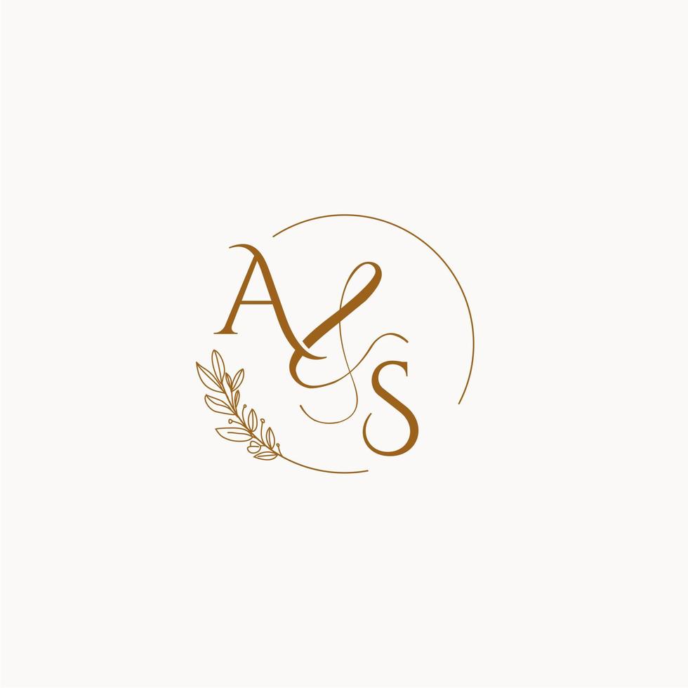 AS initial wedding monogram logo vector