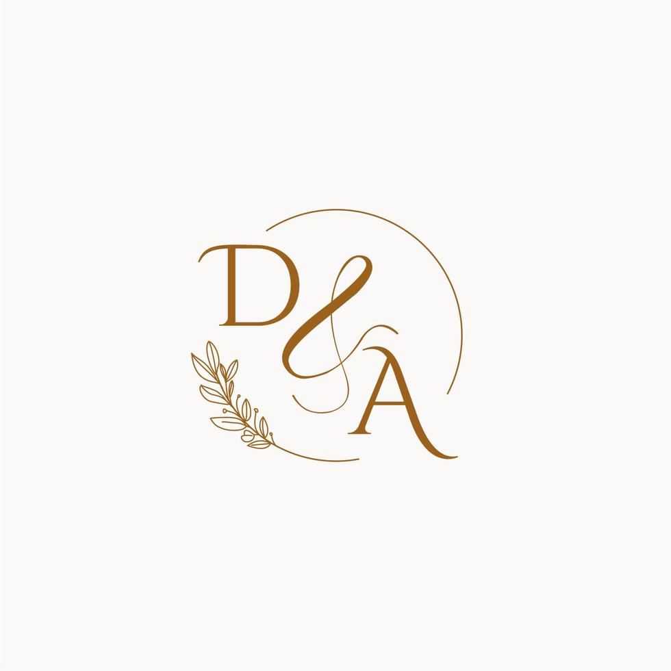 DA initial wedding monogram logo vector