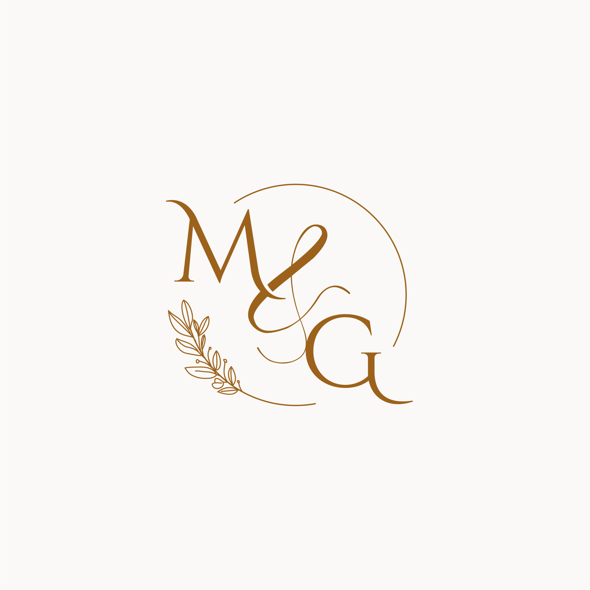 Monogram Initials Vector Hd PNG Images, Initial Monogram Letter Mg