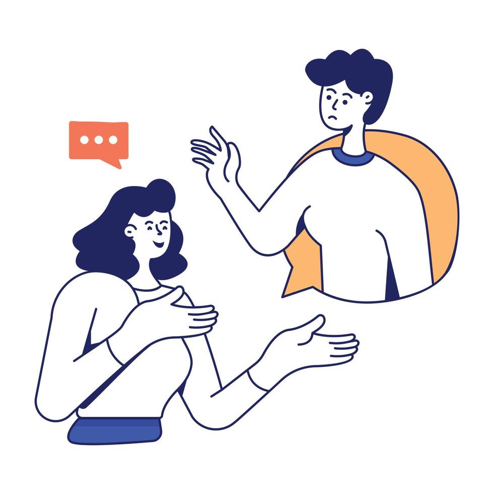 Trendy conversation vector in flat design