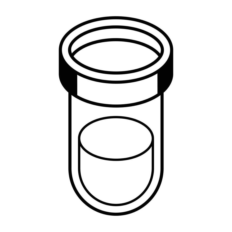 Premium isometric icon of test tube vector