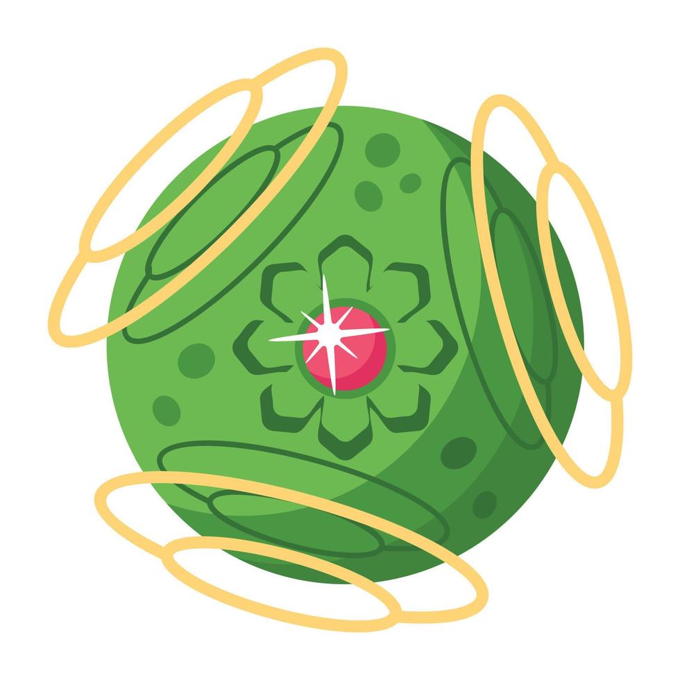 A flat vector design of space game