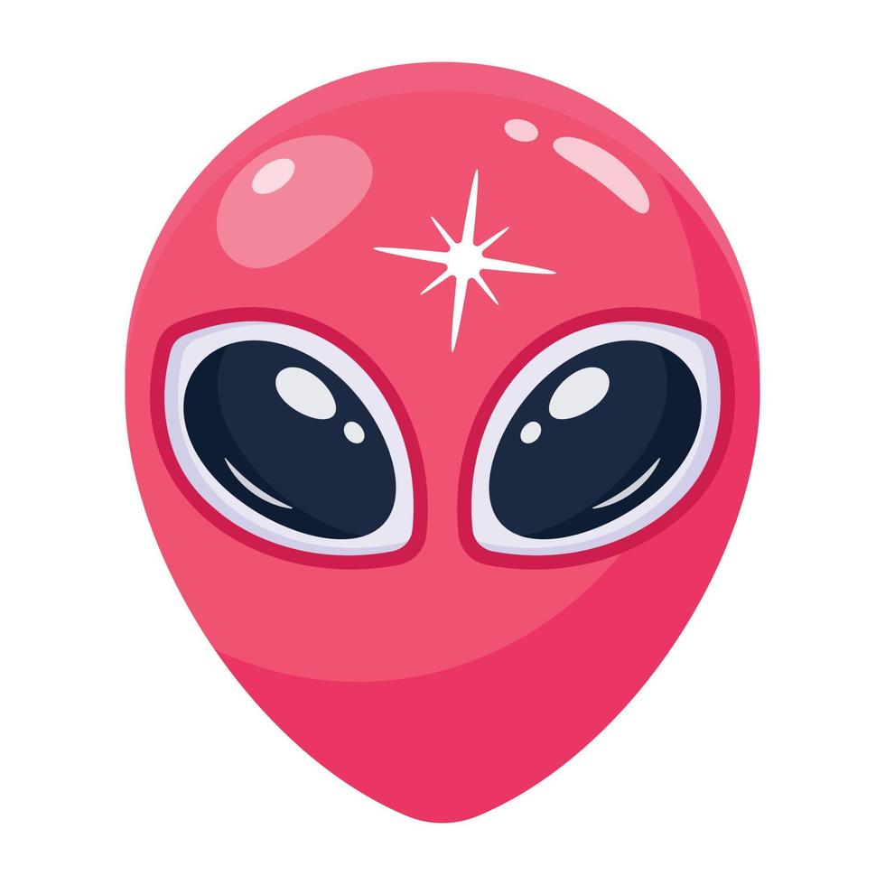 Modern flat icon vector of alien