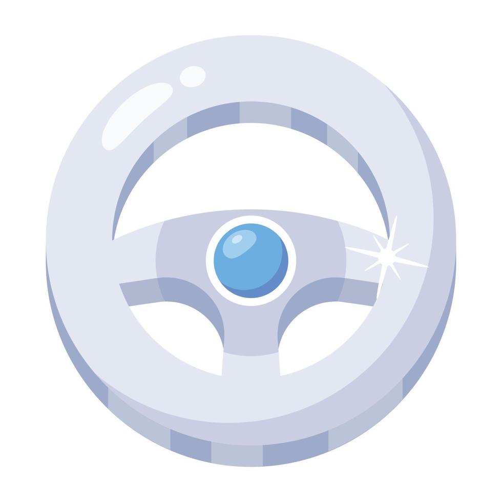 Download flat modern icon of steering vector