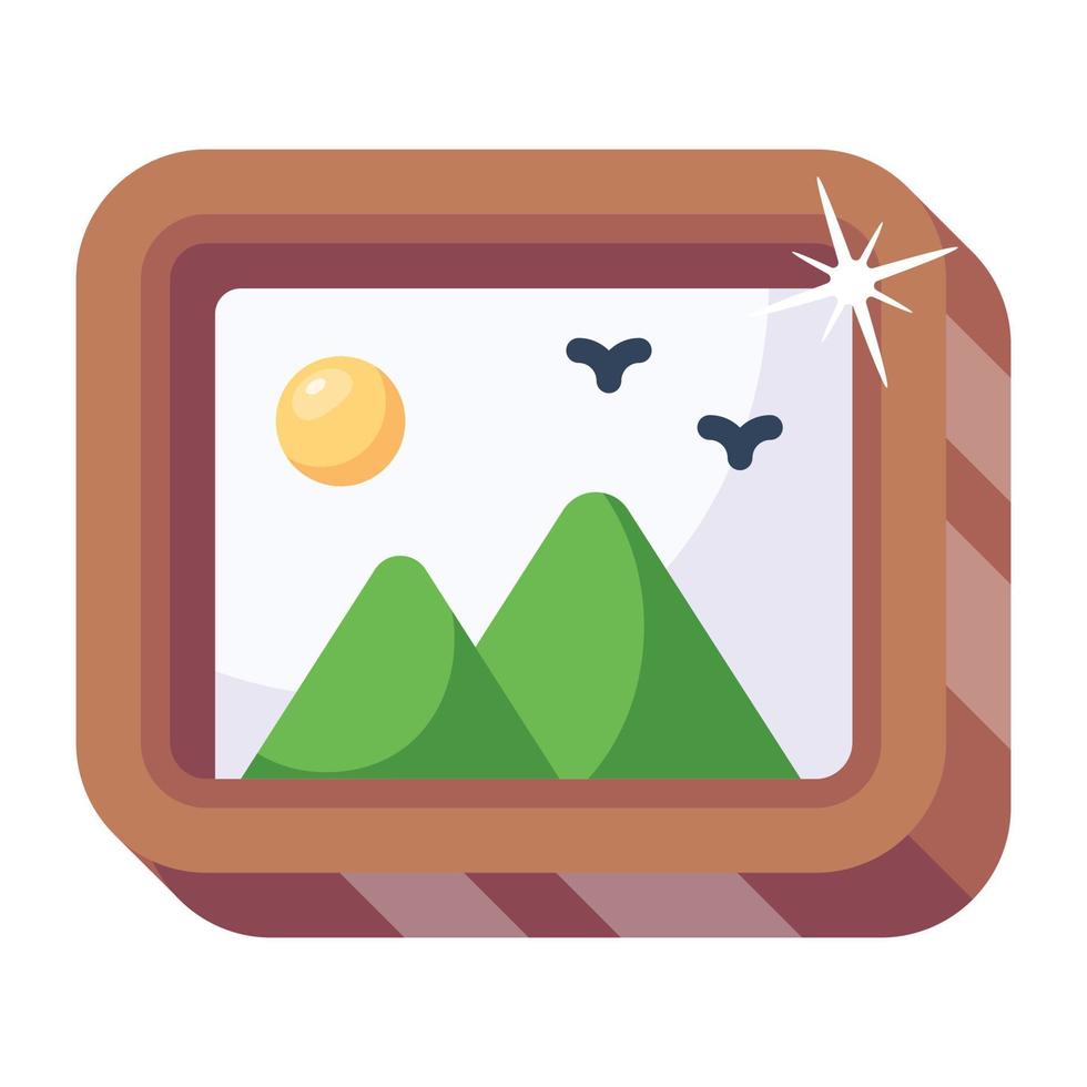 una descarga de icono de paisaje plano vector