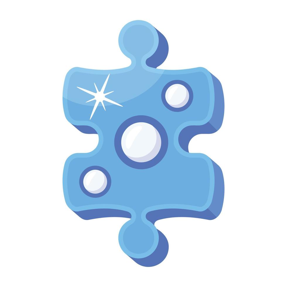 Puzzle game flat icon is ready for premium use vector