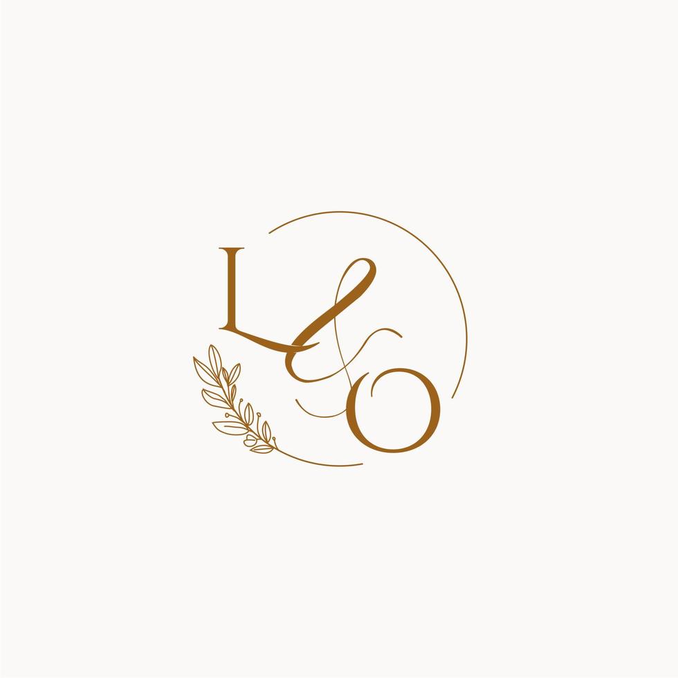 LO initial wedding monogram logo vector