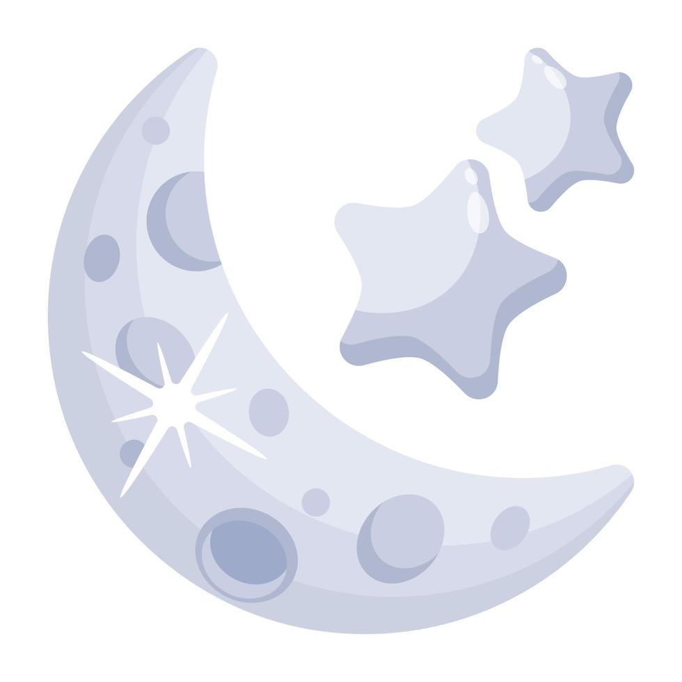 An attractive flat icon of night vector