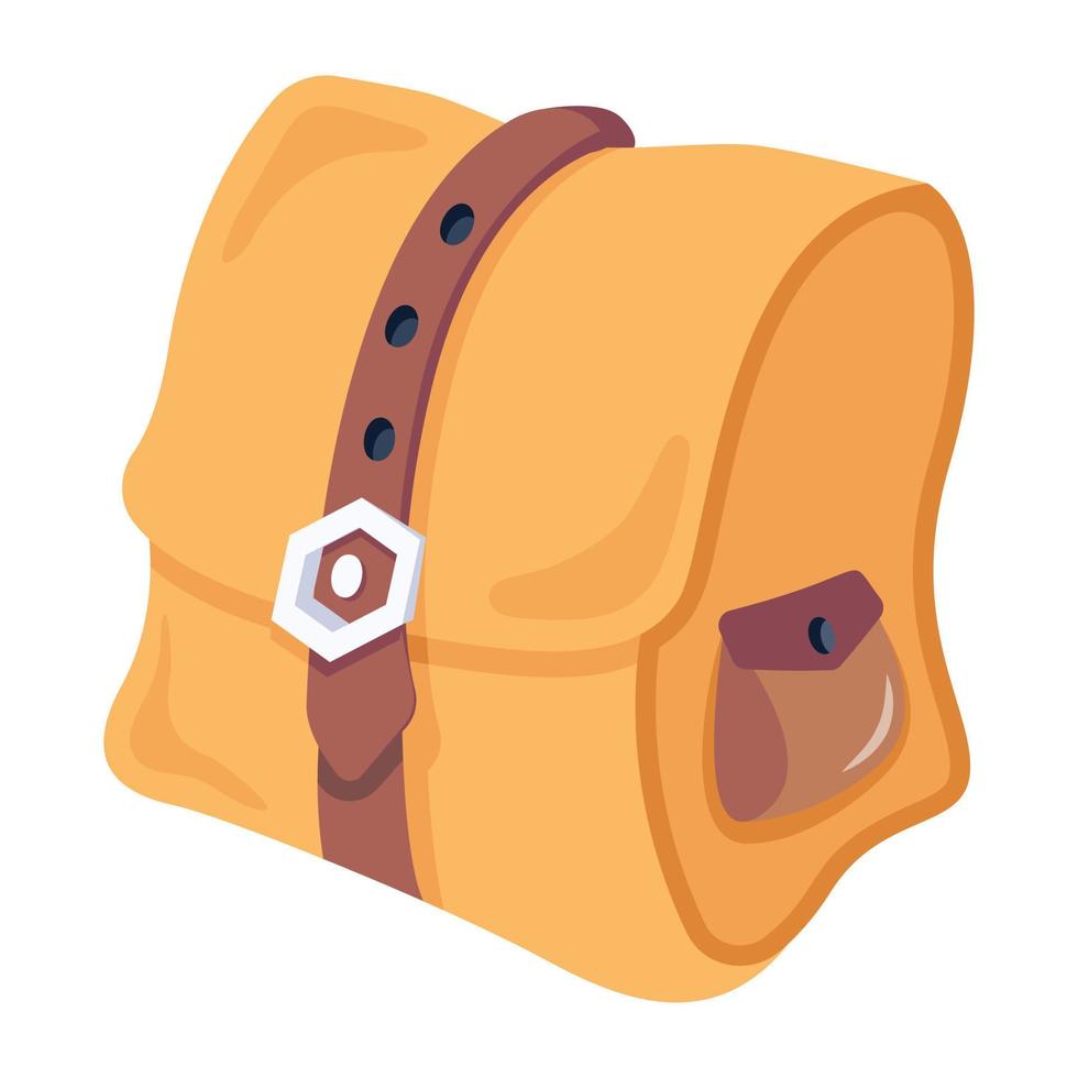 Premium flat icon vector of game bag