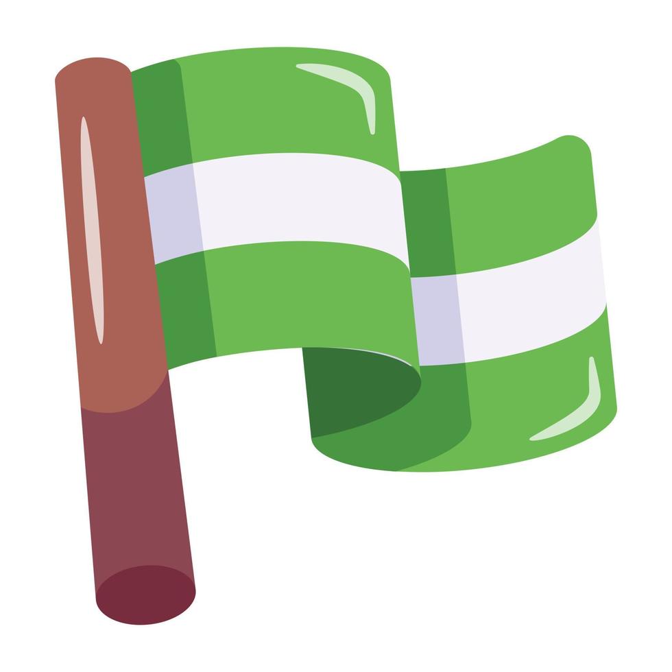 A scalable flat icon of game flag vector
