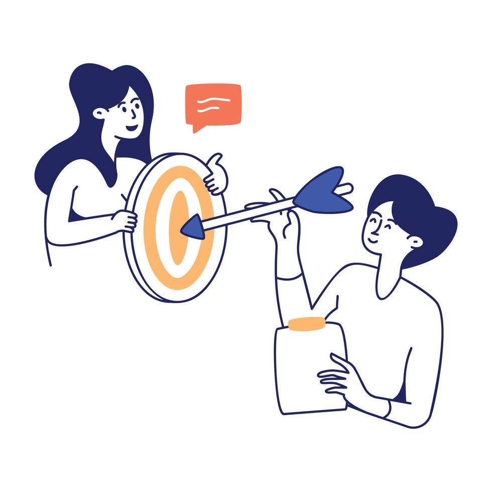 Modern flat vector of a target