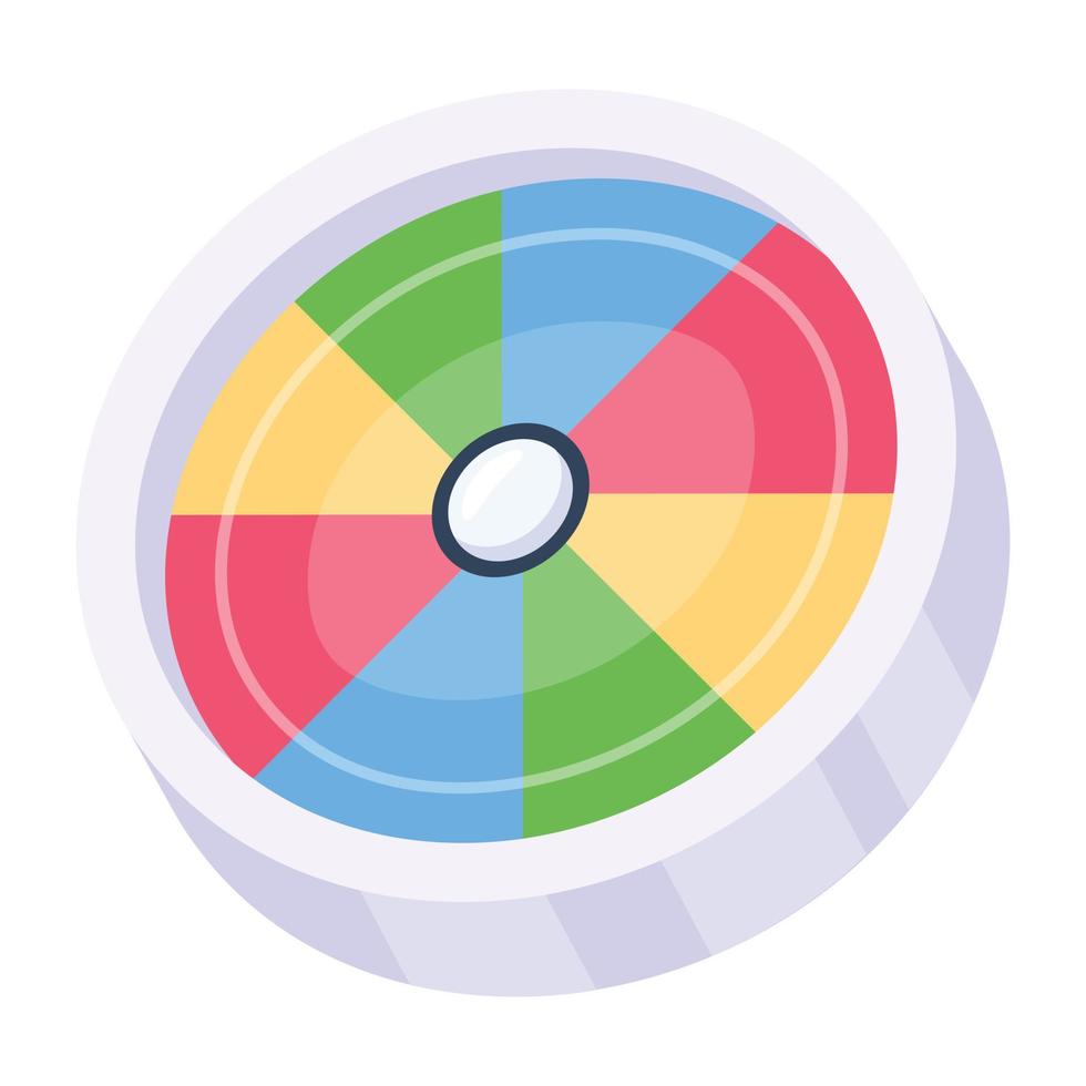 Premium flat icon of lucky wheel vector