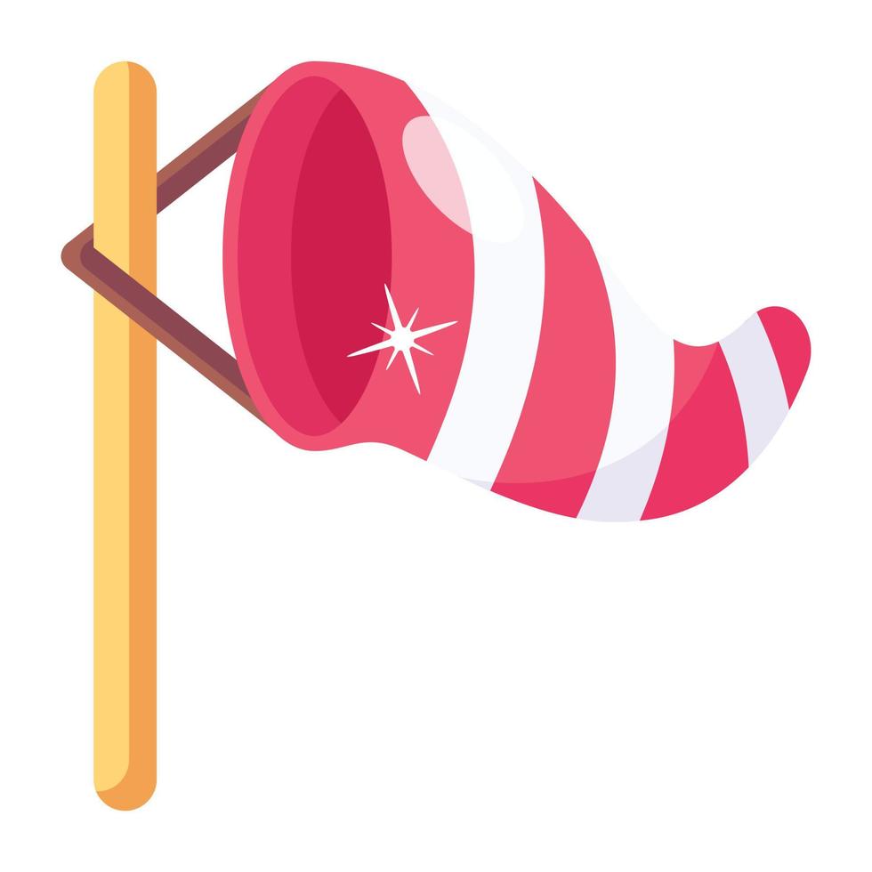 A flat icon vector of windsock