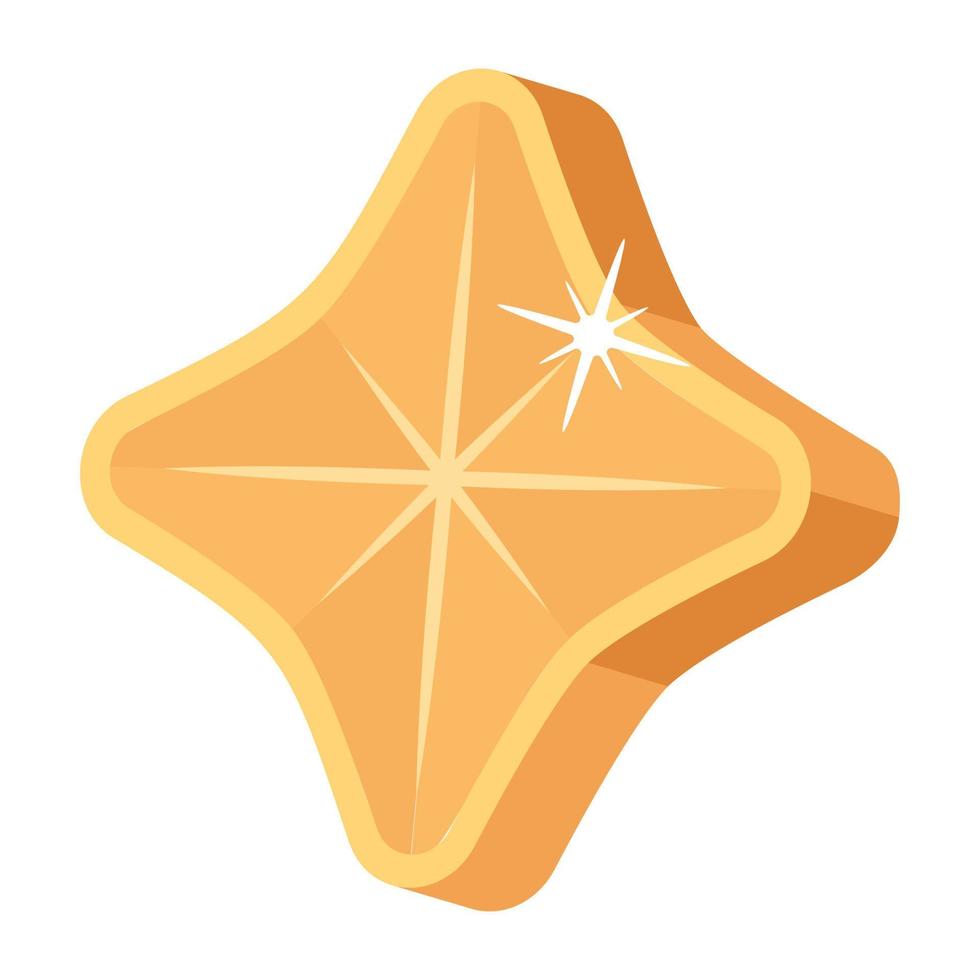 Trendy flat icon of game star vector