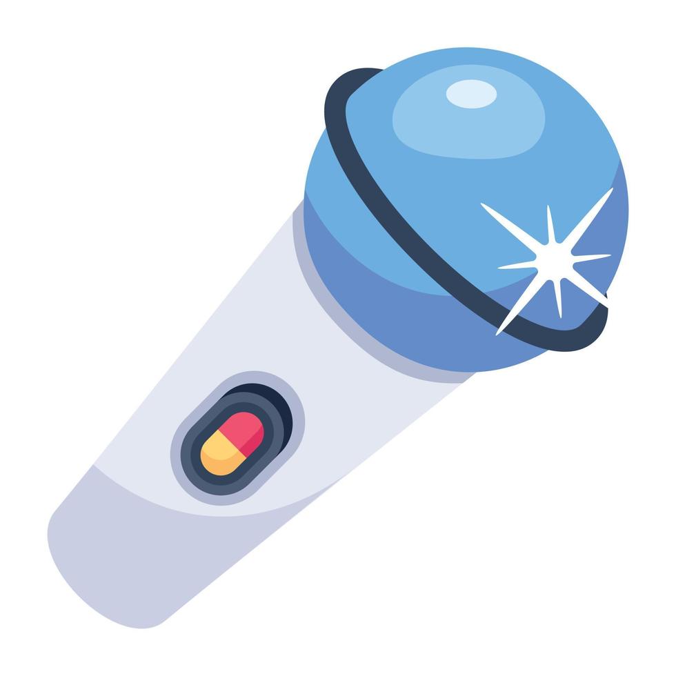 An icon of microphone flat design vector