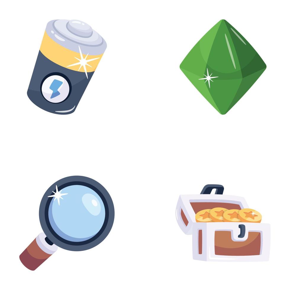 Set of Gaming Flat Icons vector