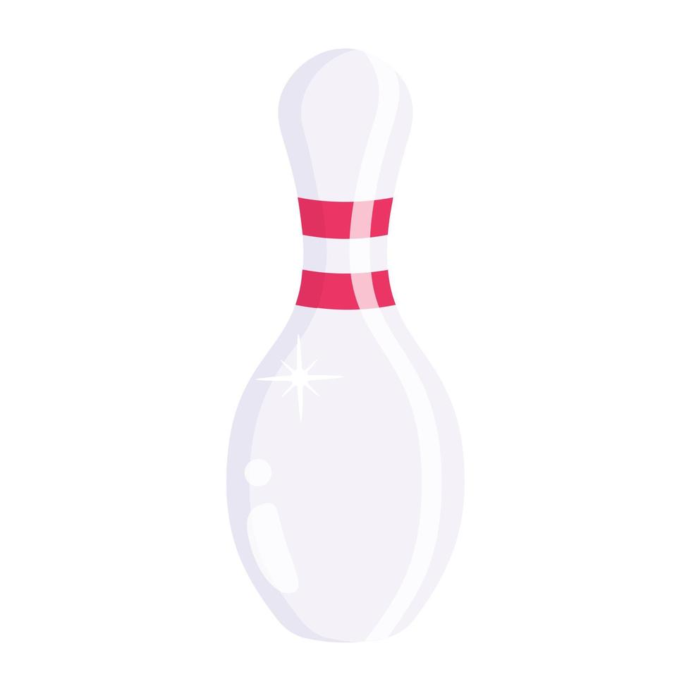 A scalable flat icon of a bowling pin vector