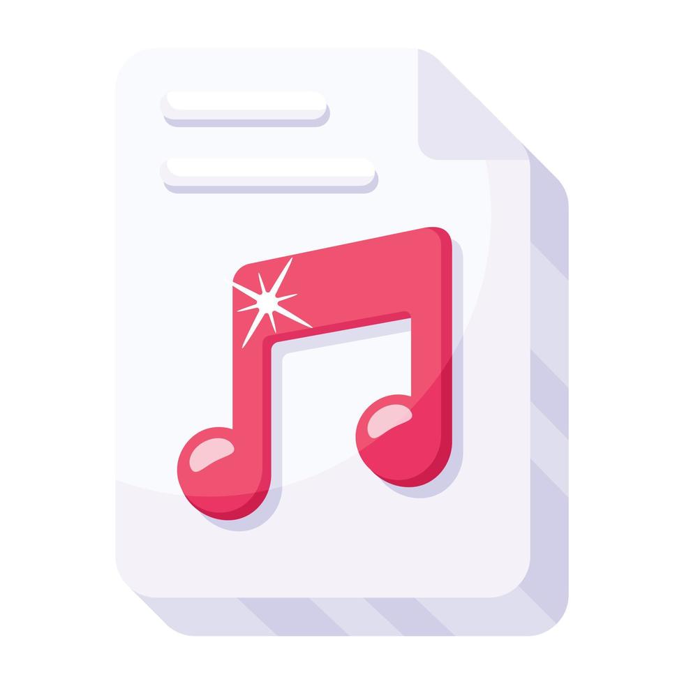 A music file flat icon download vector