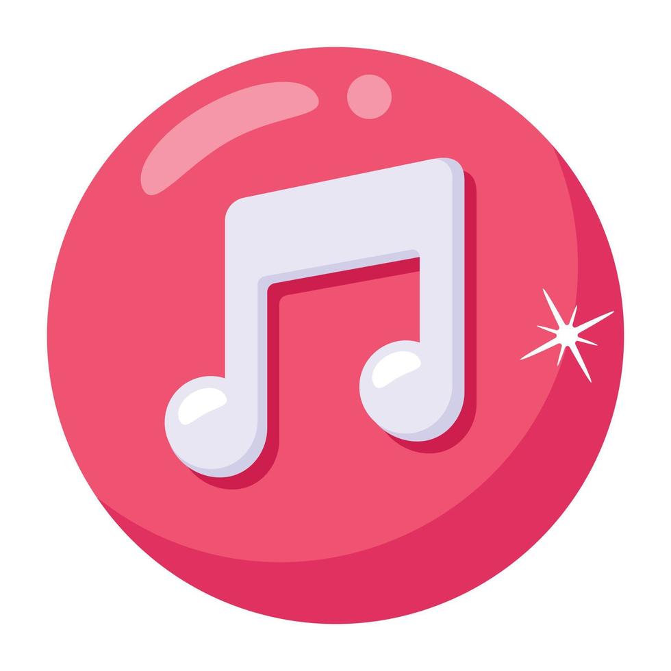 Download premium flat icon of music vector