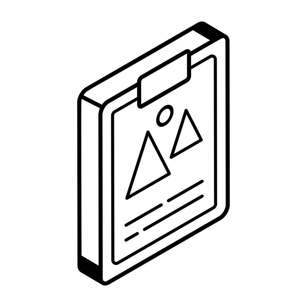 Modern file format line icon download vector