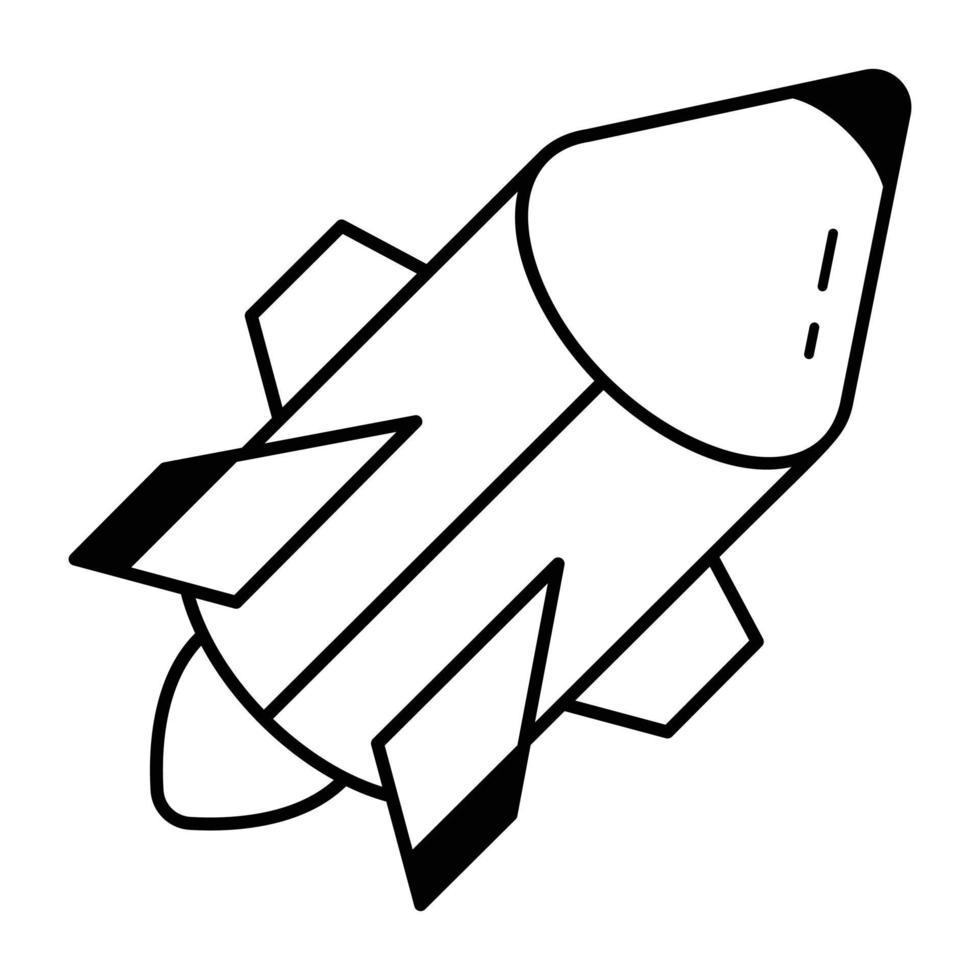 Writing tool, line icon of a pencil vector