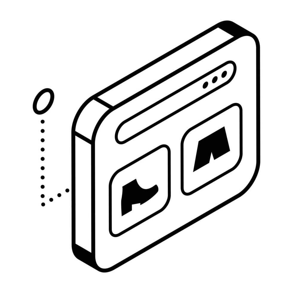 Ready to use isometric icon of shopping website vector
