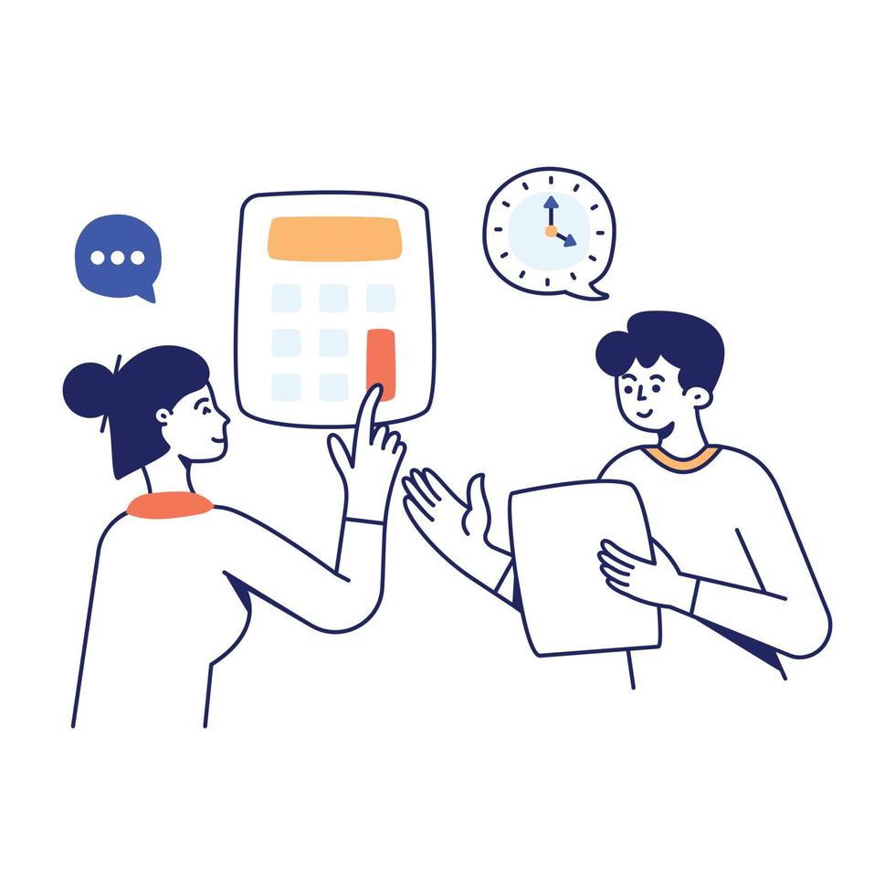Trendy conversation vector in flat design