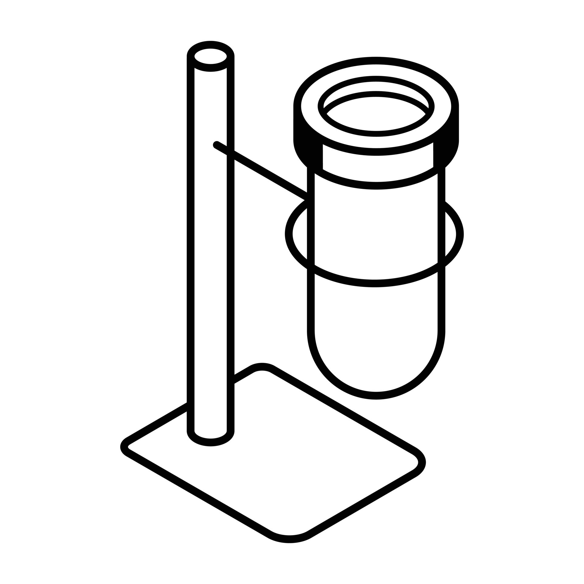 A linear icon of retort stand 10256675 Vector Art at Vecteezy