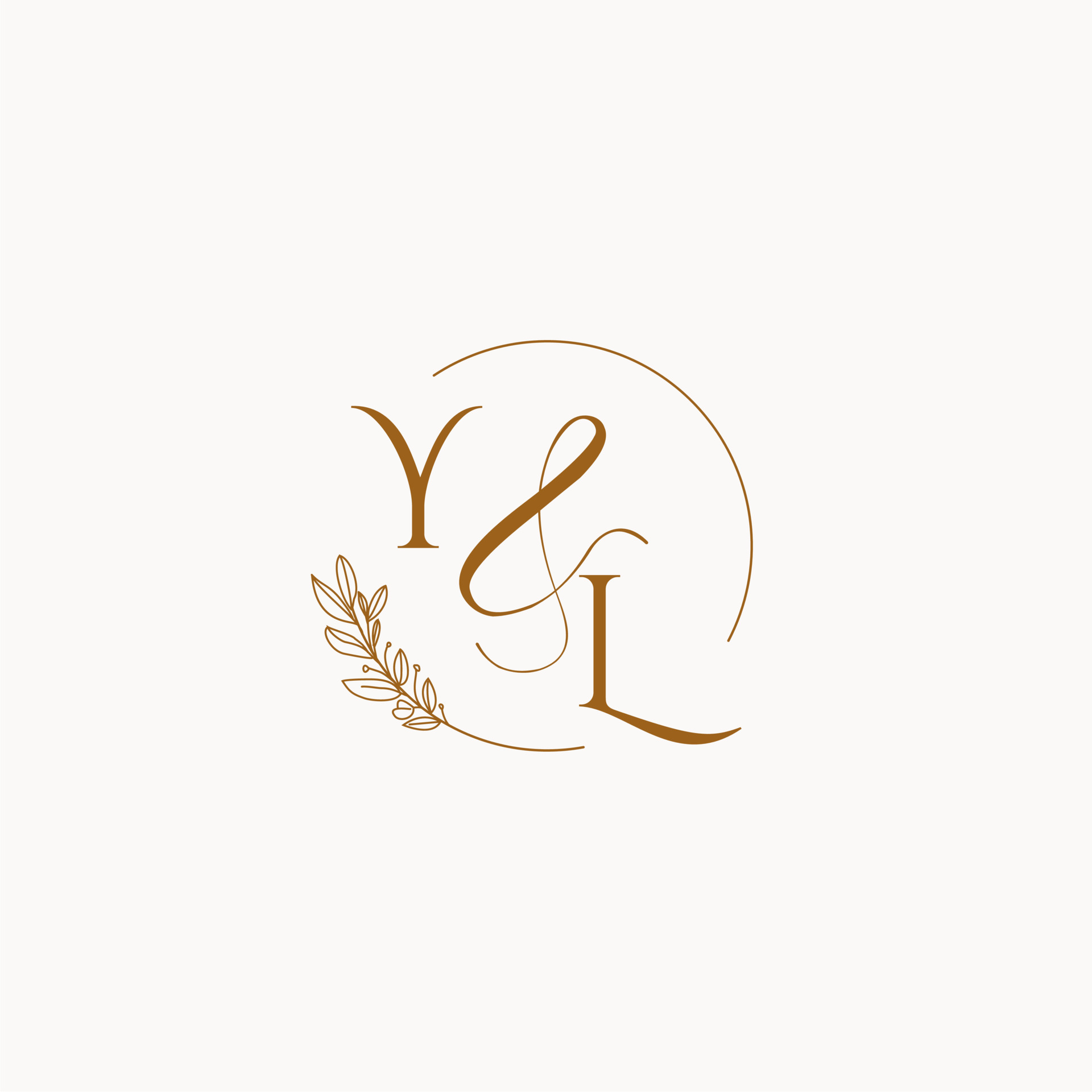 YL initial wedding monogram logo 10256705 Vector Art at Vecteezy