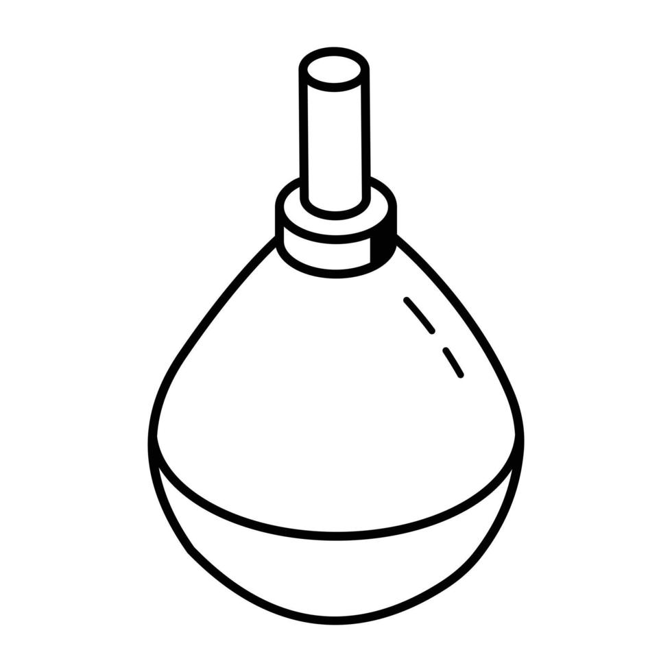 A nasal aspirator line isometric icon vector