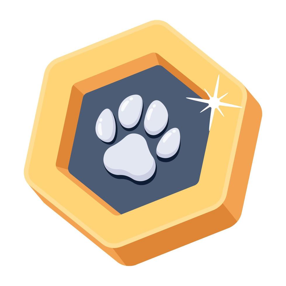 An animal paw flat icon download vector