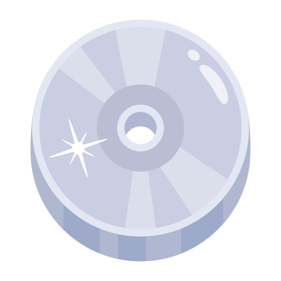 A scalable flat icon of compact disc vector