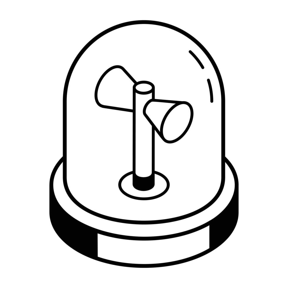 Get this outline icon of emergency siren vector