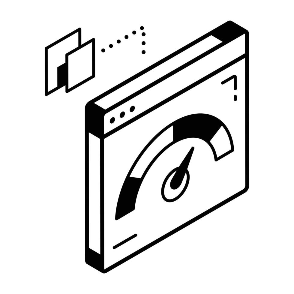 Trendy isometric icon of web speed vector