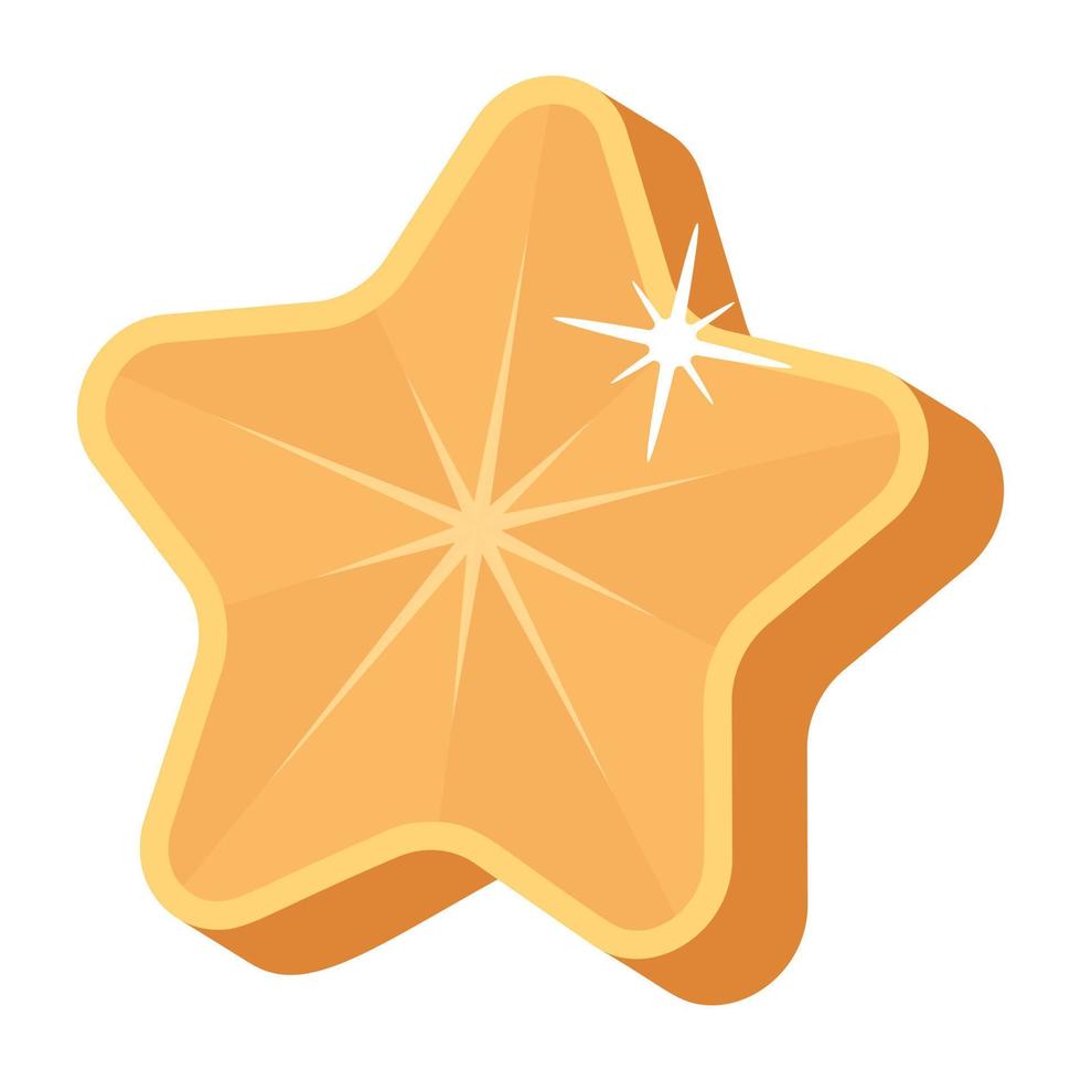 A handy flat icon of star point vector