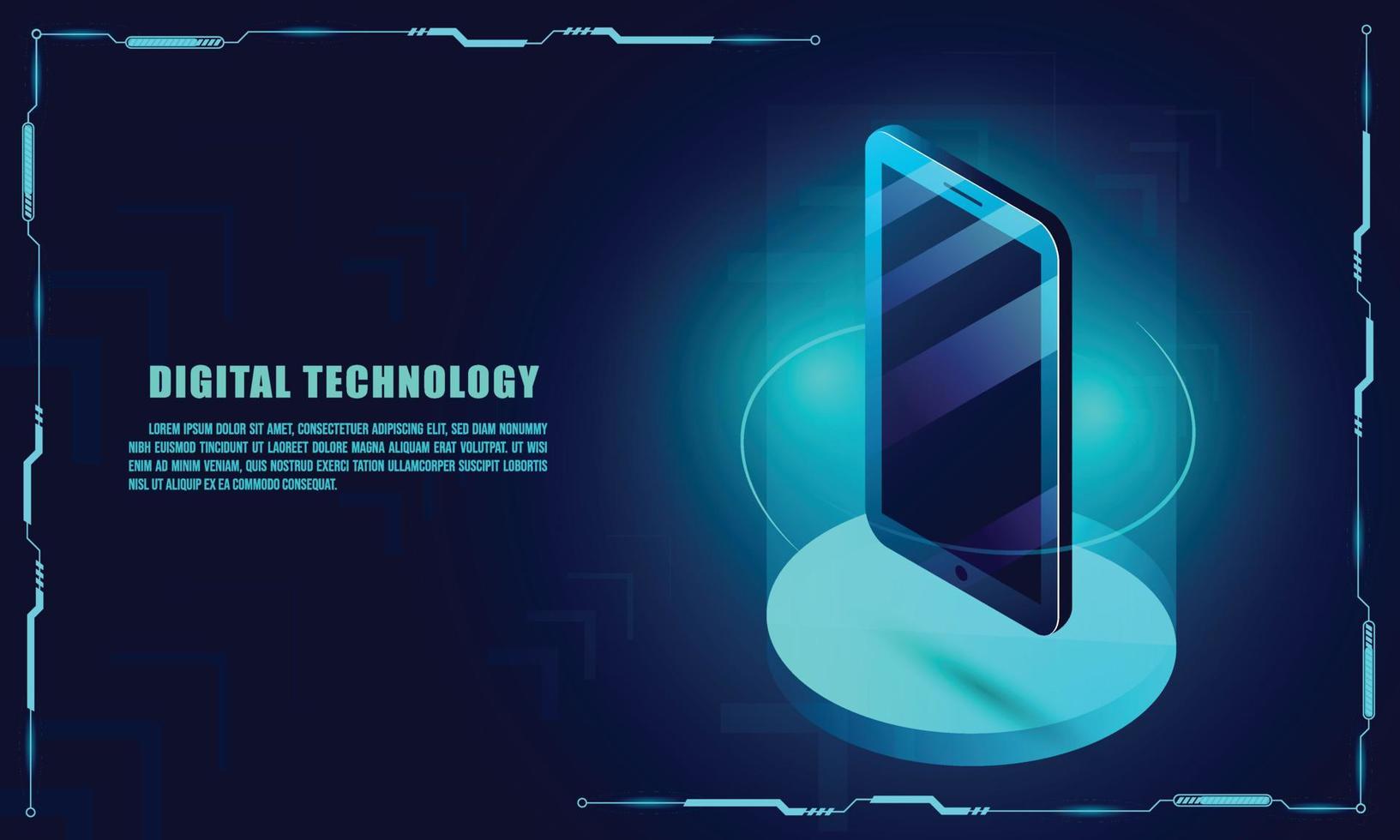 Smartphone device access with fingerprint system, credit card payment with touch. lock chain protect . isometric vector. vector